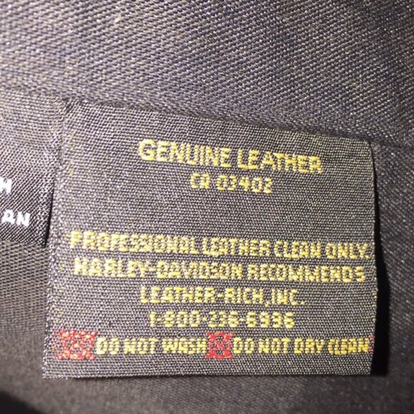 Harley-Davidson Motorcycles Men’s Black Leather Vest Made in USA Size Large - Picture 8 of 11